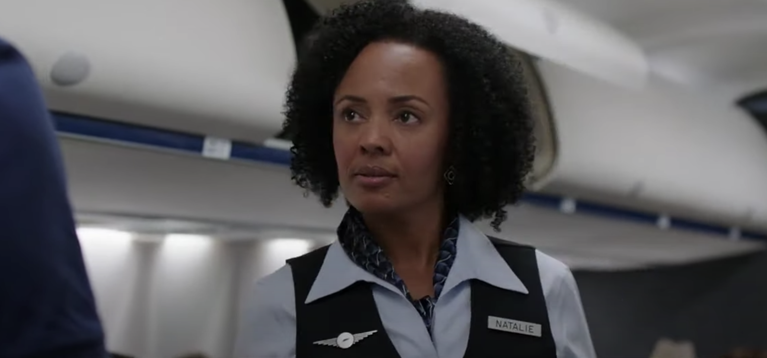 A flight attendant looking disapprovingly in &quot;We&#x27;re the Millers&quot;