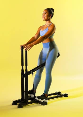 A model using the squat machine
