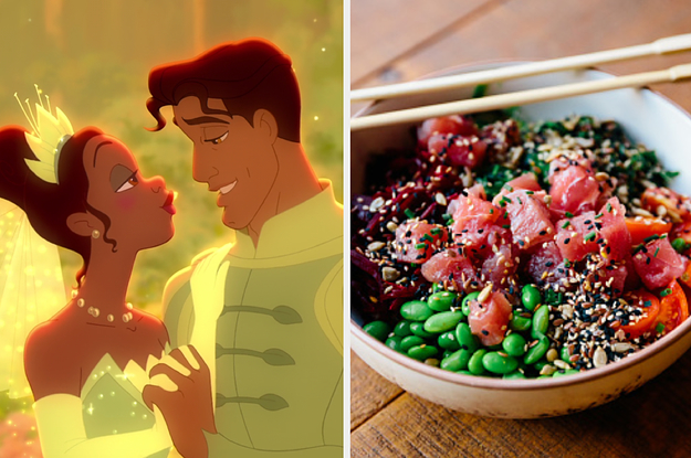 Anika Noni Rose as Tiana and Bruno Campos as Prince Naveen in the movie