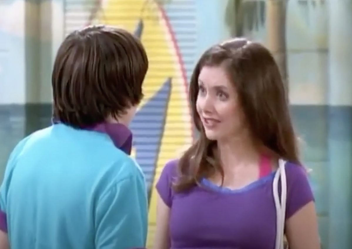 Alison talking to Mitchell Musso, AKA Oliver