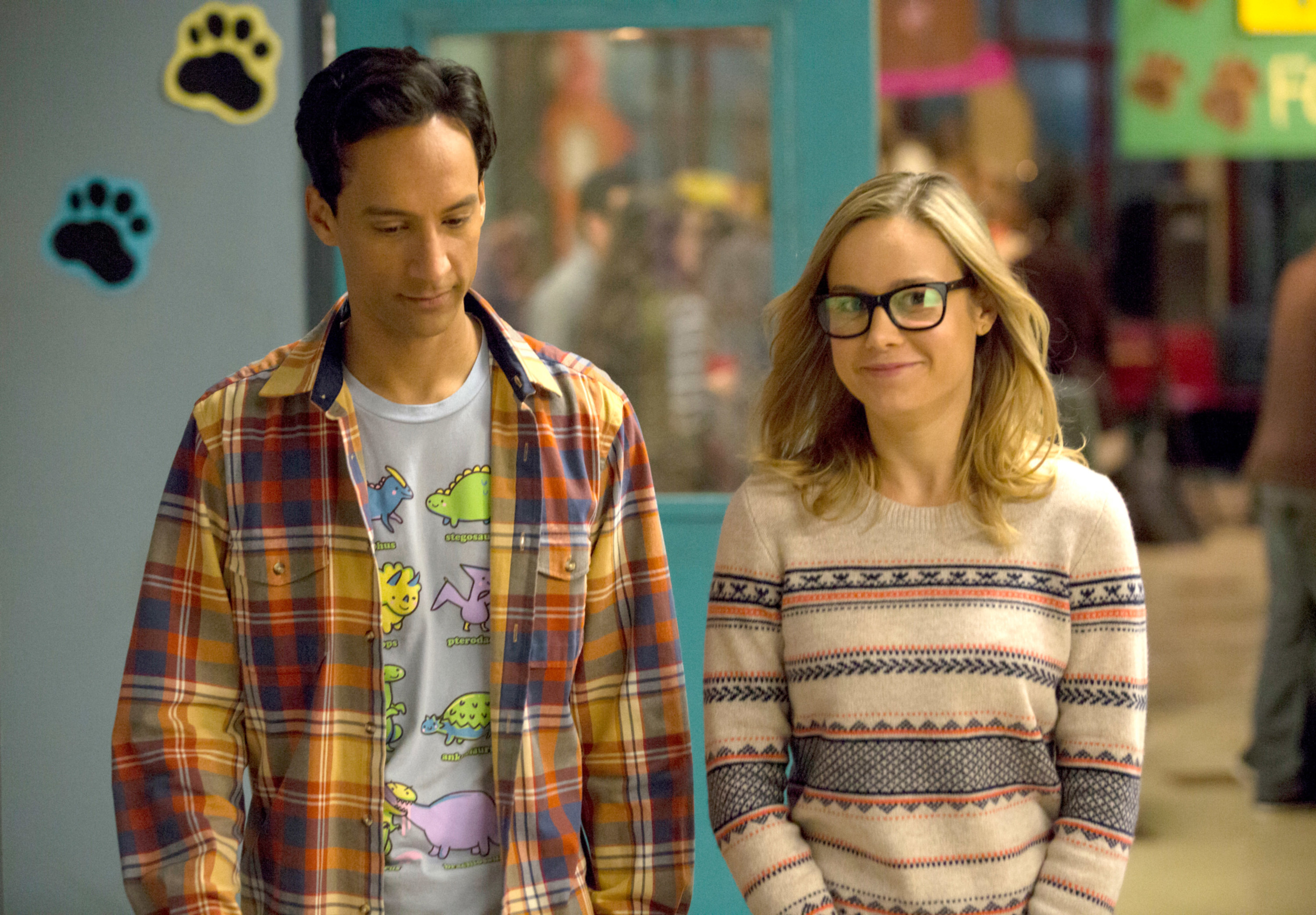 Brie next to Abed