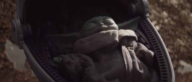 Baby Yoda sleeping