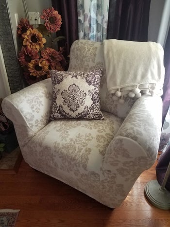 Reviewer couch after using sleeve