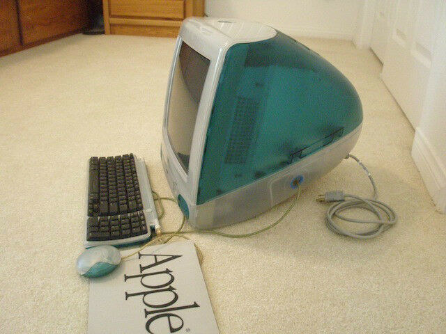 Apple&#x27;s iconic iMac G3, a bulky and transparent computer