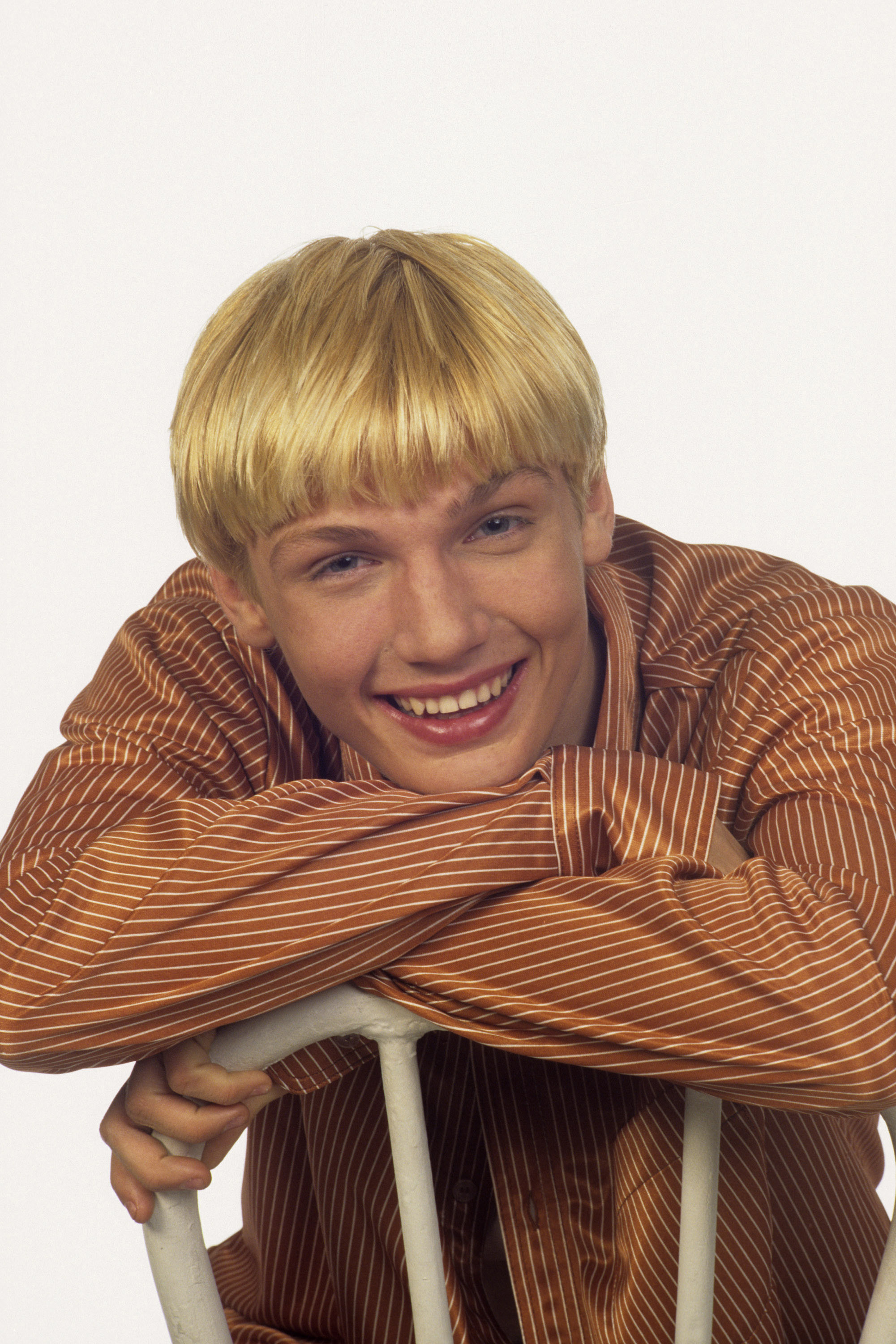 Nick carter with a bowl cut