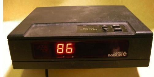 Black cable box with 86 flash in red 