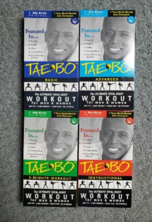 Four Tae Bo VHS tapes