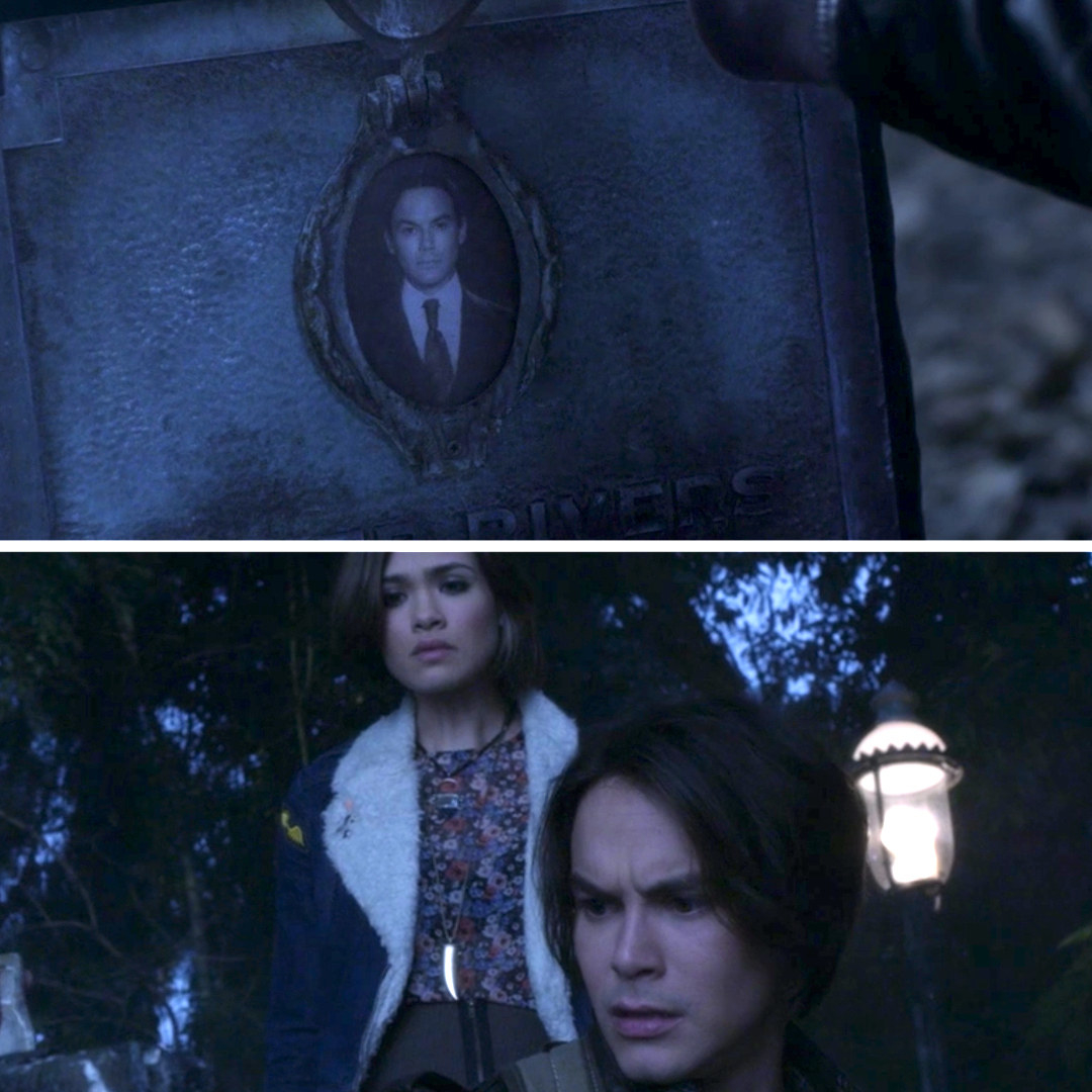 Caleb sees his own grave