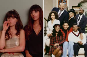 On the left, New Girl, and on the right, The Fresh Prince of Bel-Air