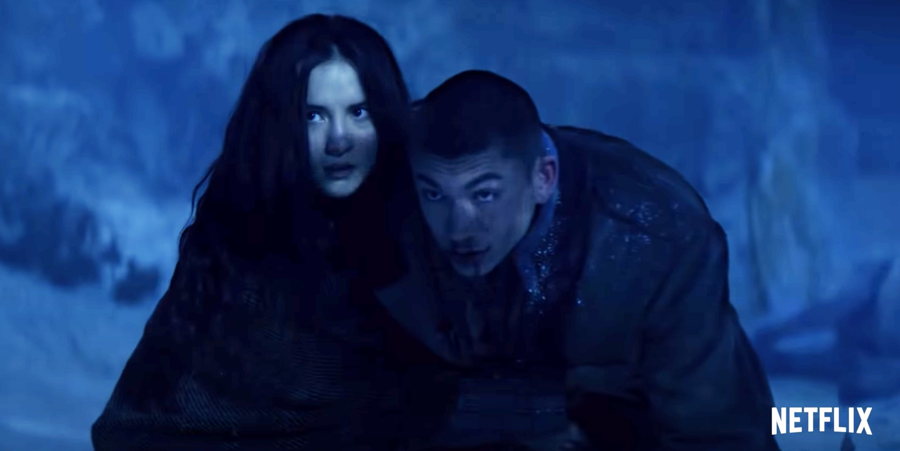 Jesse Mei Li and Archie Renaux as Alina Starkov and Mal Oretsev in Shadow and Bone