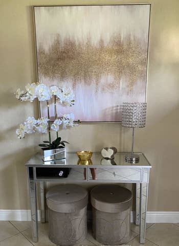 the desk used as an entryway console in a different reviewer's home