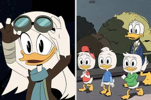 Della, Donald, Huey, Dewey, and Louie in DuckTales