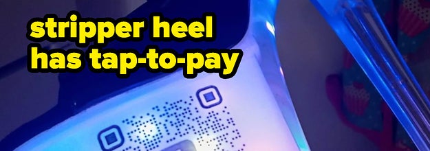 stripper heel has tap to pay