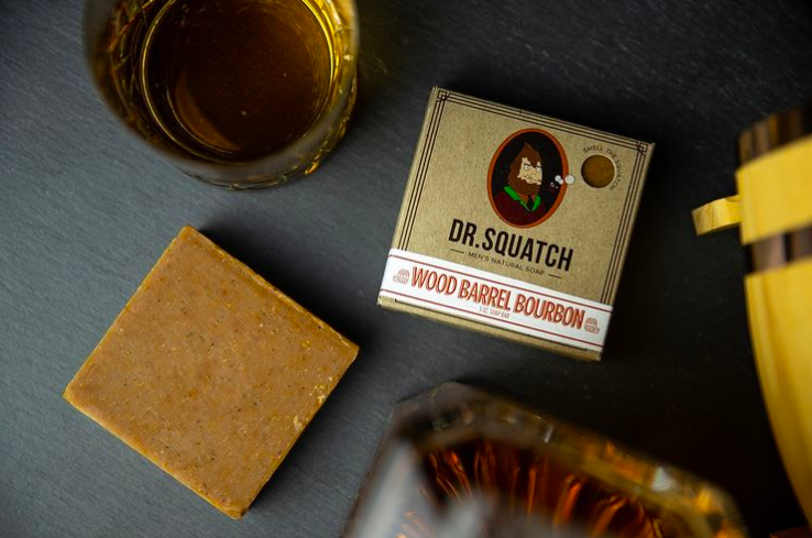 Wood barrel bourbon bar soap 