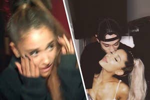 Ariana Grande flinching at her relationship with Pete Davidson