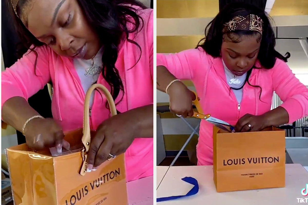 Louis Vuitton, Bags, Pvc Diy Authenic Louis Vuitton Shopping Bag Tote