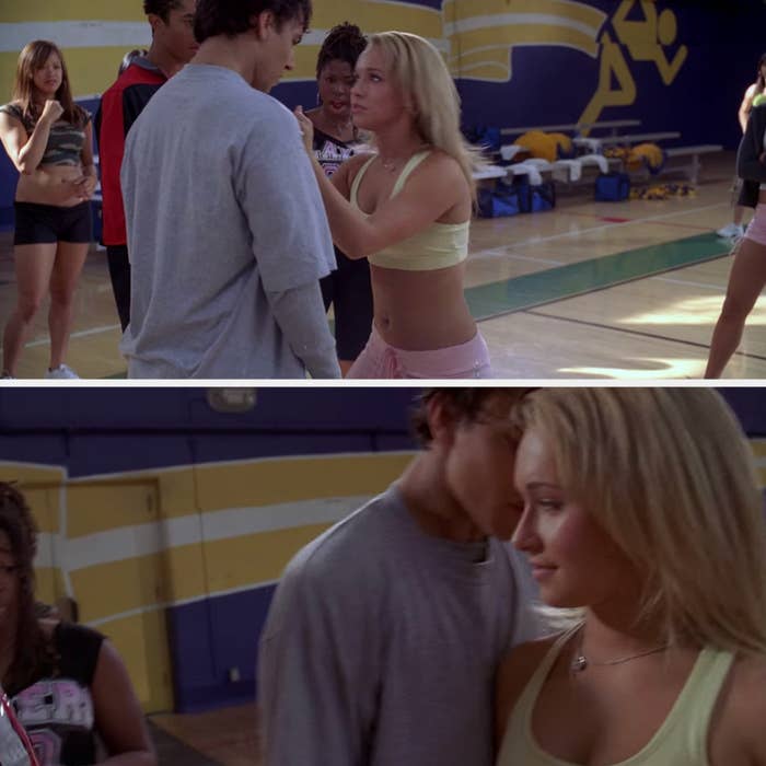 Brittany and Jesse dancing on one another