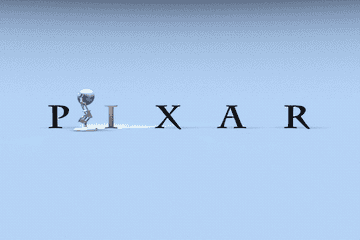 Pixar intro where the lamp jumps on the i until it squishes it and becomes the I