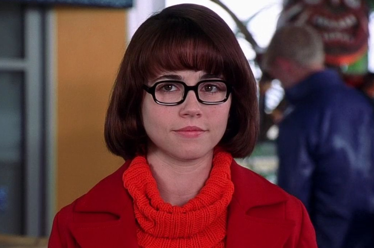 Velma Dinkley from the Scooby-Doo movies. 