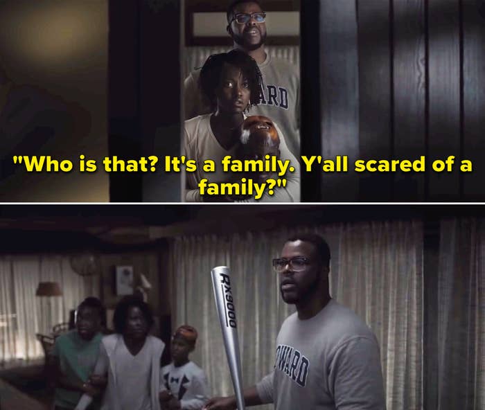 Gabe saying, &quot;Who is that? It&#x27;s a family. Y&#x27;all scared of a family?&quot;