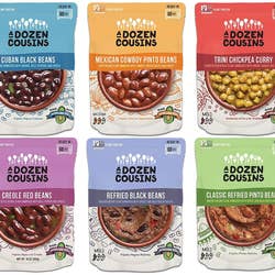 the six microwavable bags of beans
