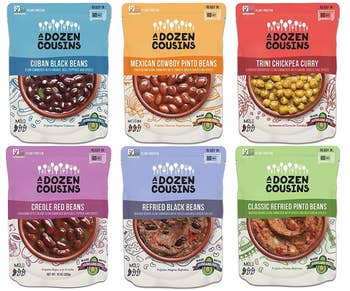 the six microwavable bags of beans