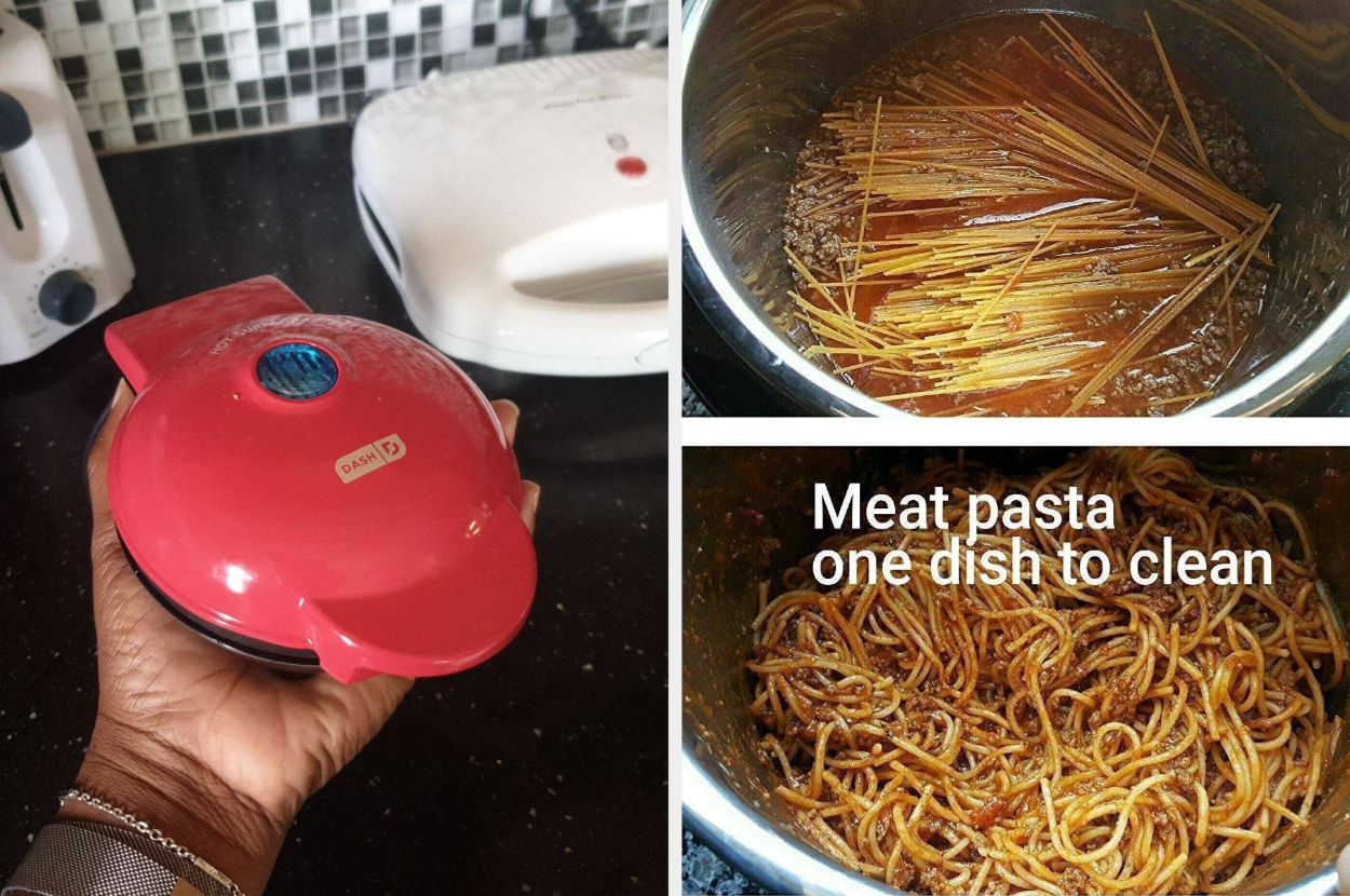 Pasta Red and White Serving Forks Plastic Spaghetti Fork and Portioner 4 Pack Plastic Utensils for Spaghetti Noodles Strain and Serve Pasta Server 