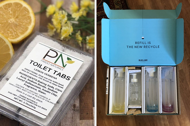 toilet tabs and a blueland cleaning essentials kit