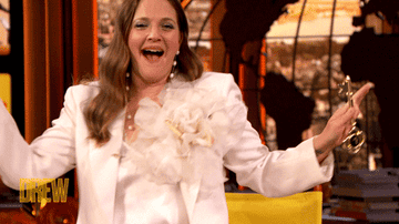 Drew Barrymore dancing on her show