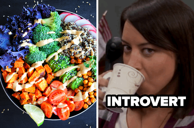 rainbow salad and April from Parks and Recreation labeled