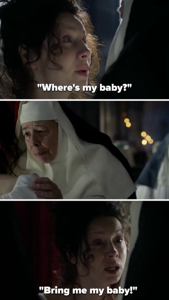 Claire asks where her baby is, then screams, &quot;Bring me my baby!&quot;