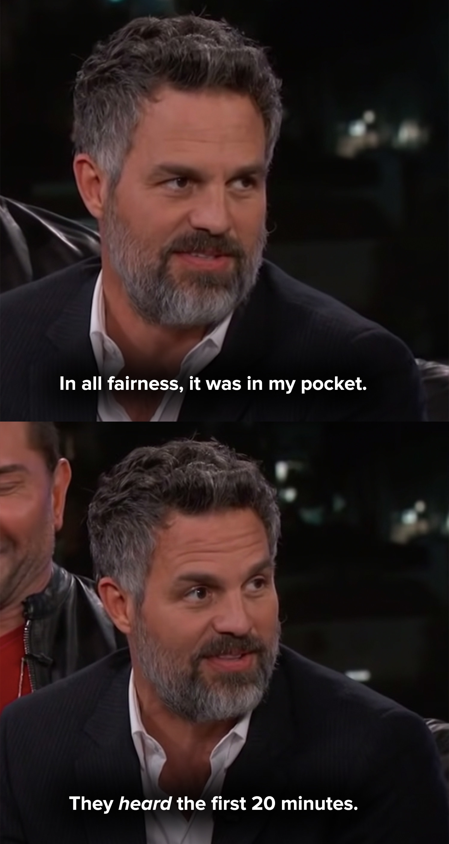 Mark says the phone was in his pocket