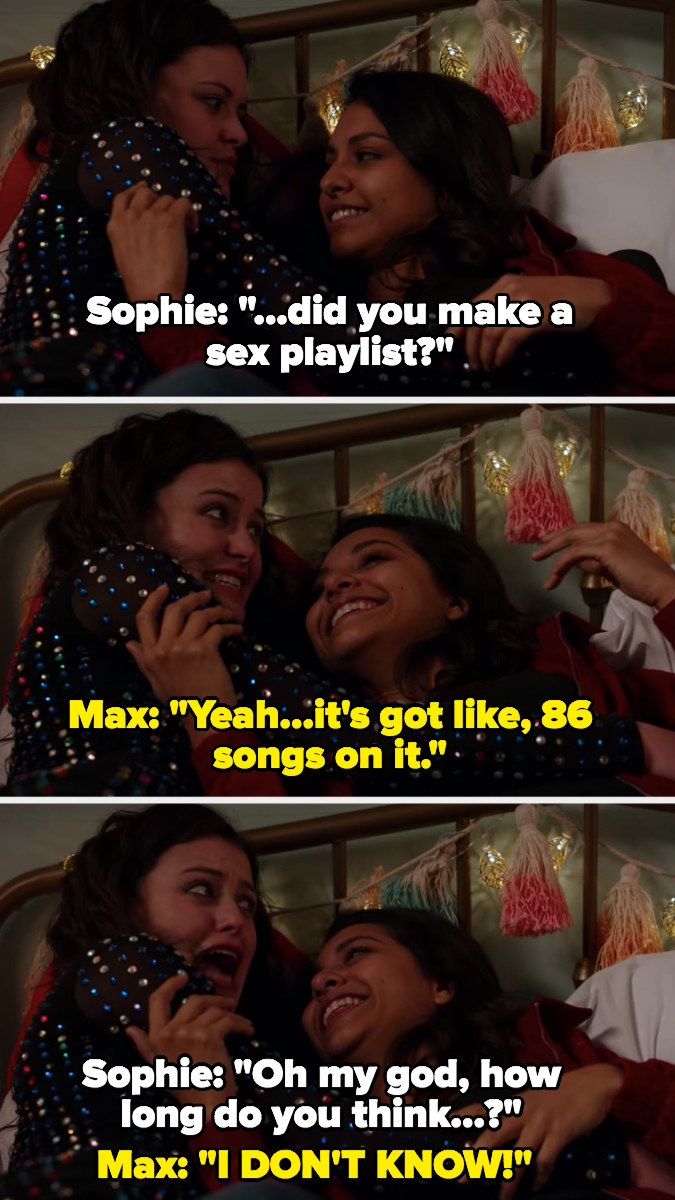 Max makes a sex playlist of 86 songs