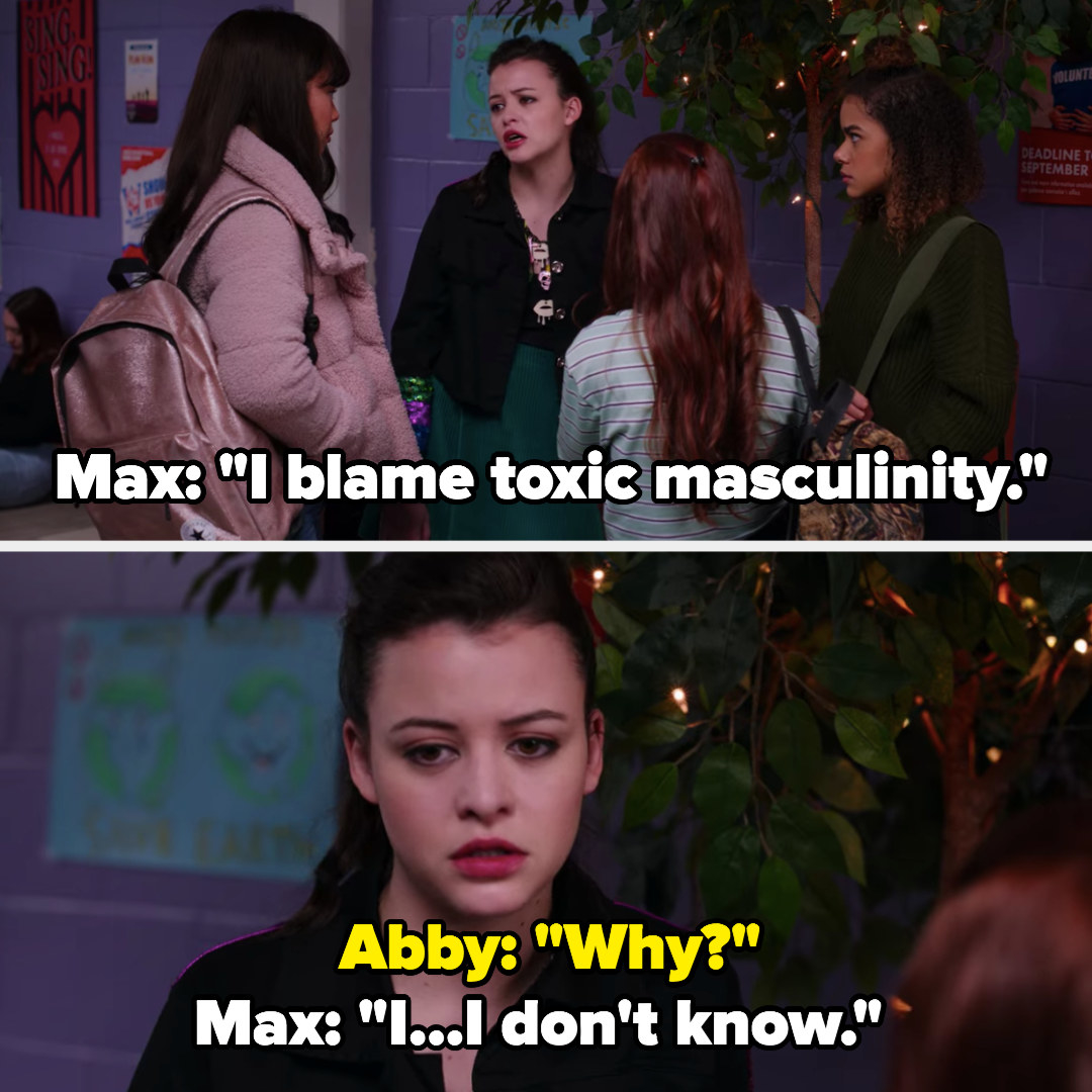 Max says she blames toxic masculinity