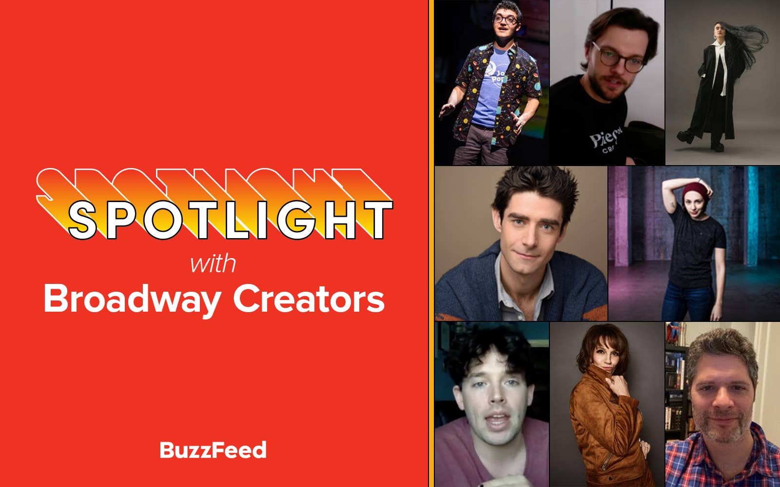 &quot;Spotlight with Broadway Creators&quot; featuring photos of numerous Broadway artists