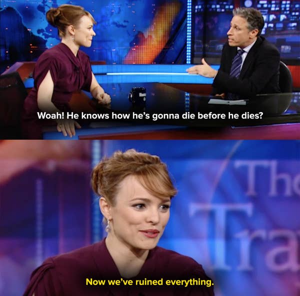 Rachel McAdams spoiled the movie by revealing her husband sees his own death