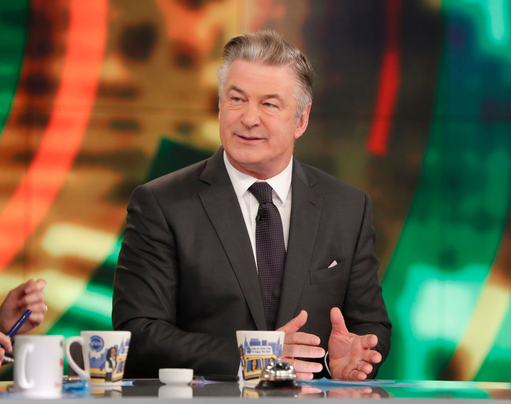 Alec Baldwin speaking on the set of The View