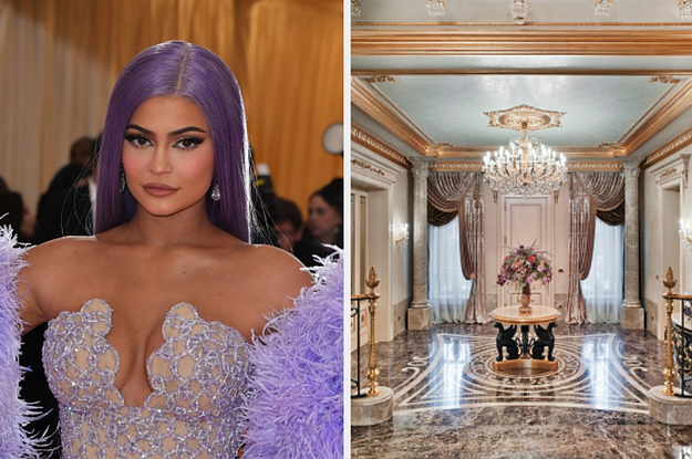 Kylie Jenner arrives for the 2019 Met Gala and a grand marble entry way.