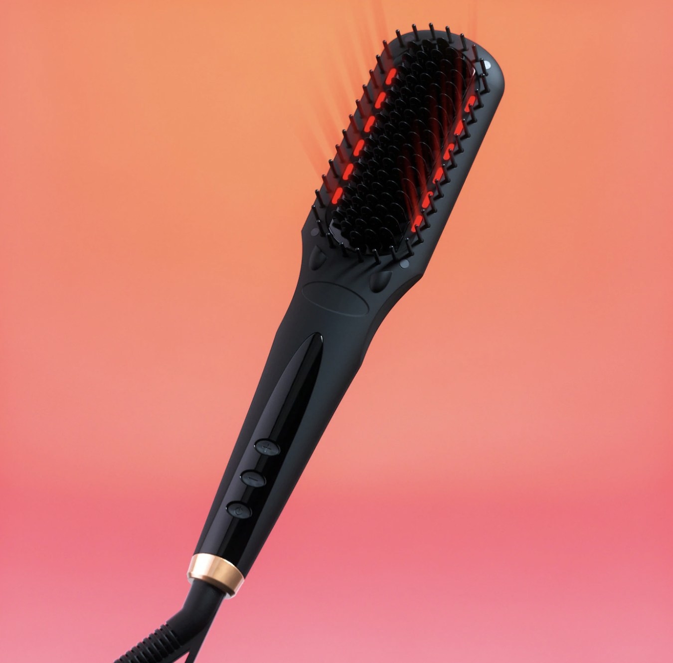 A thermal straightening hairbrush