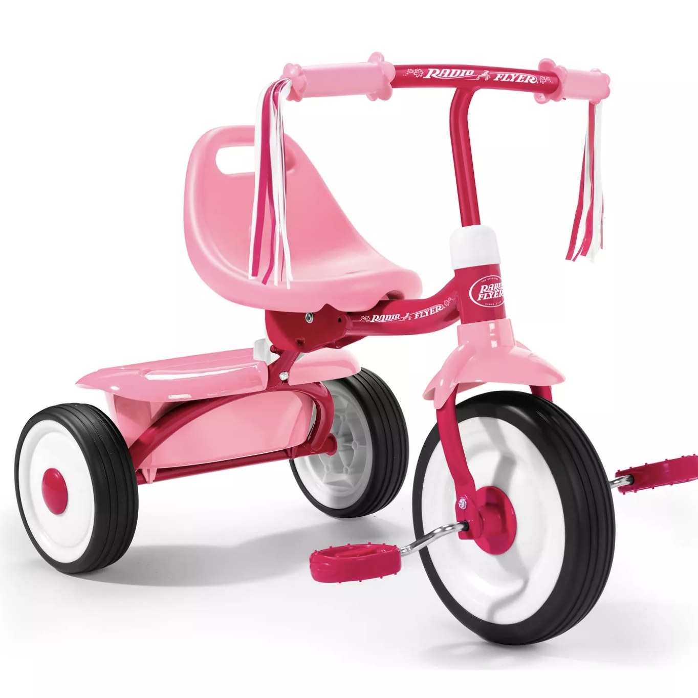 A pink tricycle