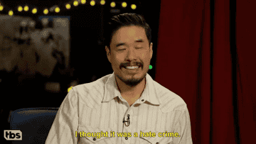Randall park saying, &quot;I thought it was a hate crime&quot;