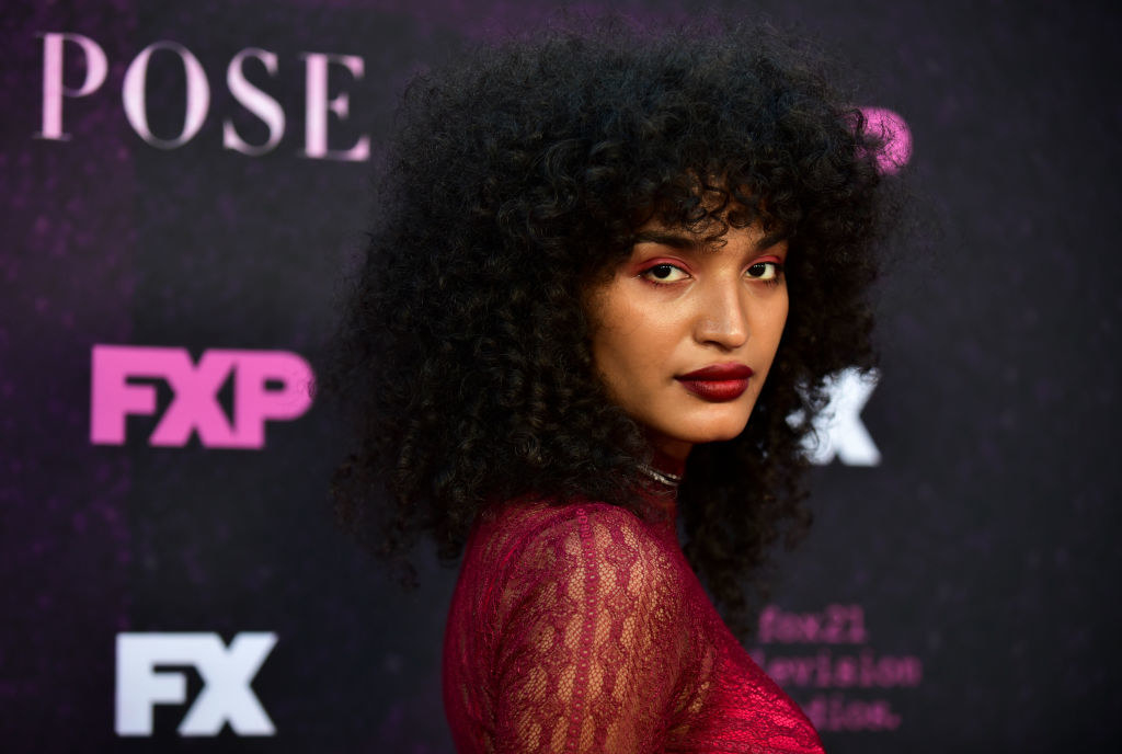 Indya Moore attends the red carpet event for FX's "Pose" in 2019