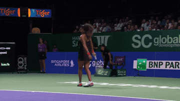 Naomi Osaka irritated on the tennis court