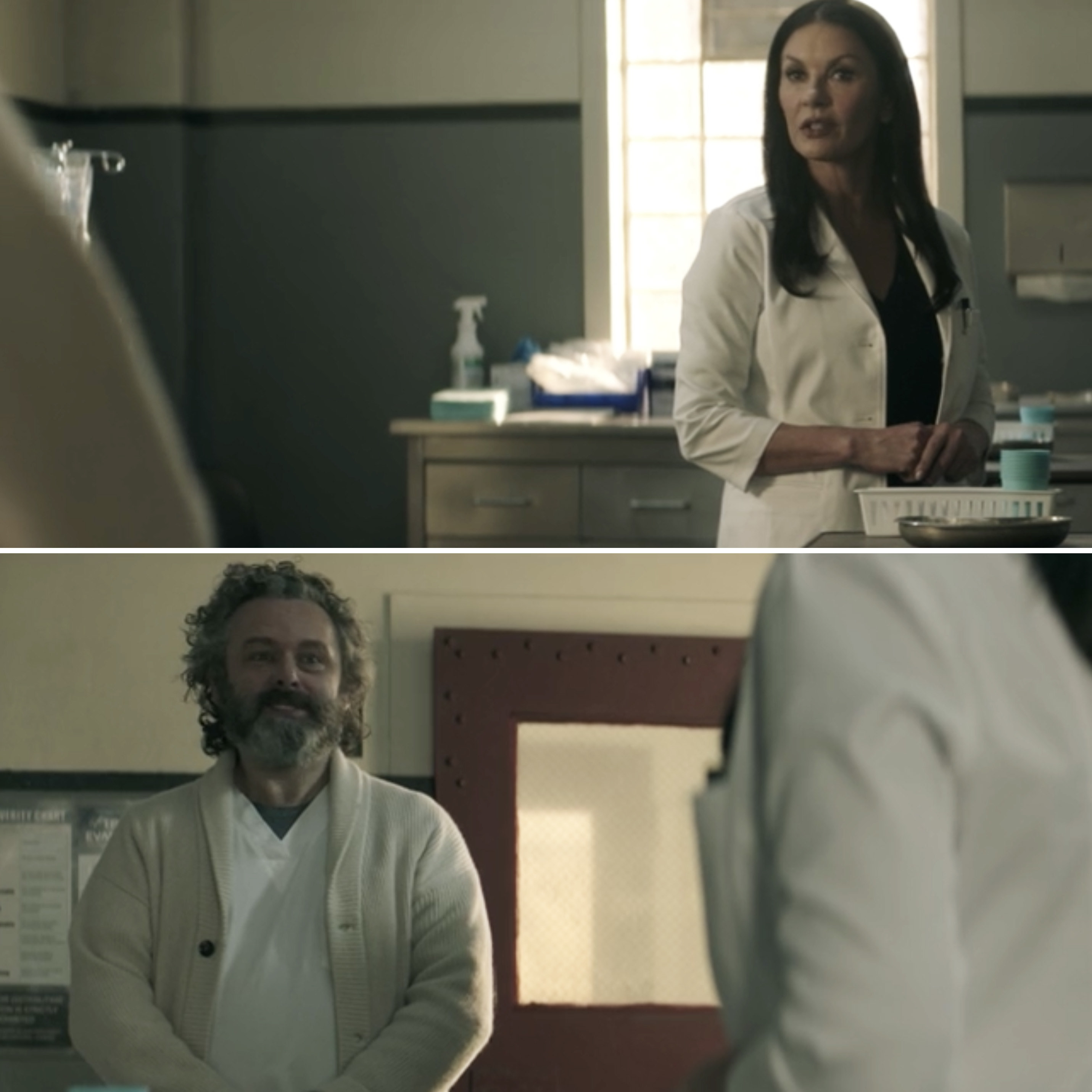 Catherine Zeta-Jones as Dr. Vivian Capshaw talking to Martin Whitly