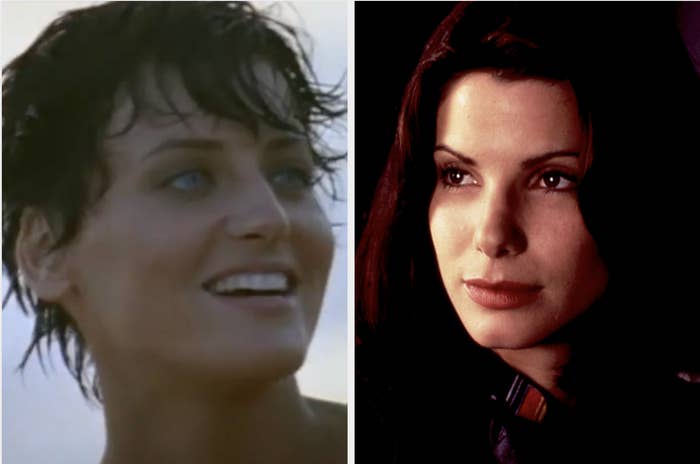 Lori Petty and Sandra Bullock 