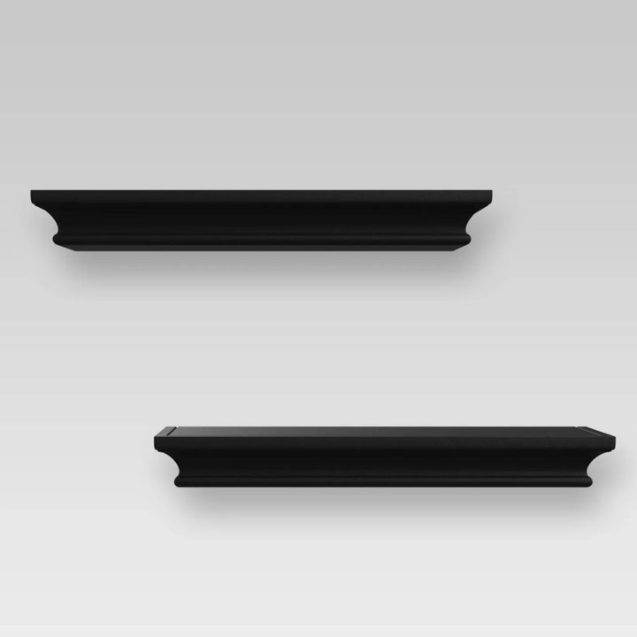 The two shelves in black