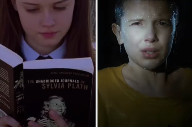 Rory Gilmore is on the left reading a book with Eleven from