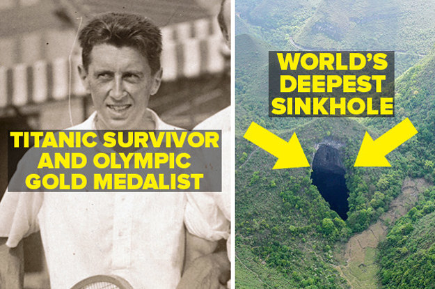 R Norris Williams was a Titanic Survivor and Olympic Gold Medalist, and the deepest sinkhole in the world is in China