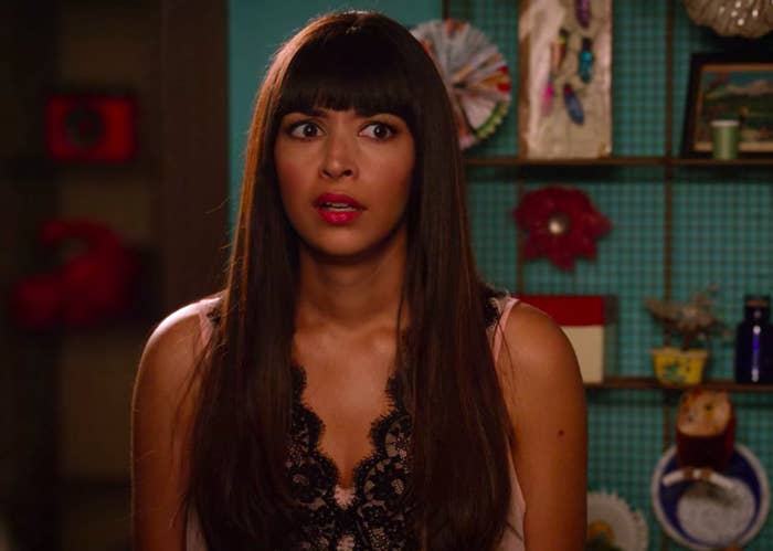 Cece from "New Girl" looking horrified