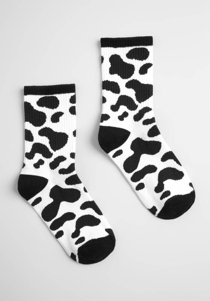 The cow printed socks